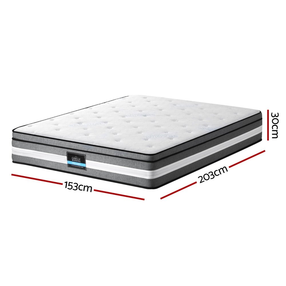30cm Mattress Gel Foam Pocket Spring Queen - Furniture > Mattresses > Queen Mattress - Rivercity House & Home Co. (ABN 18 642 972 209) - Affordable Modern Furniture Australia