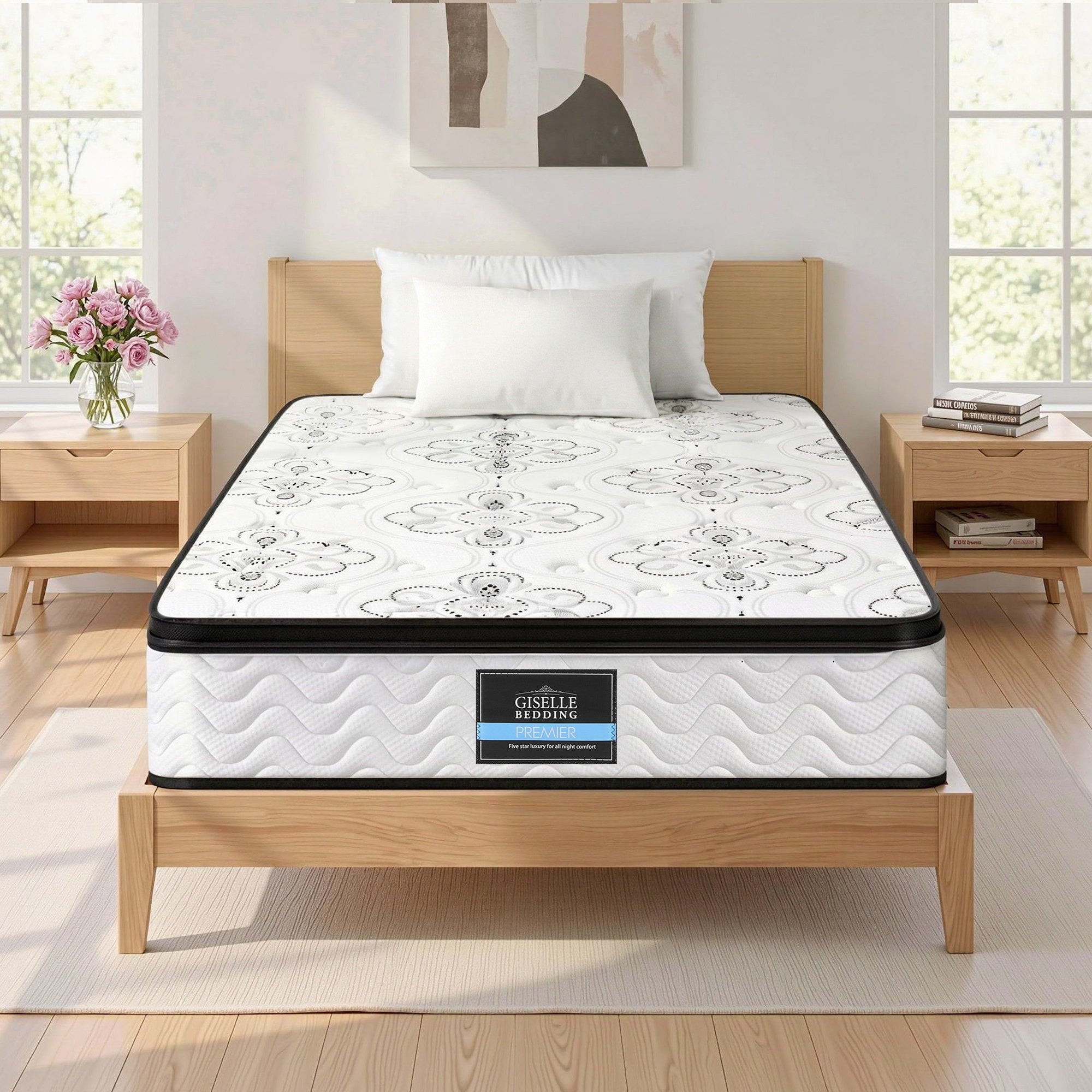 30cm Mattress Pocket Spring Medium Firm Foam Euro Top Single - Furniture > Mattresses > Single Mattress - Rivercity House & Home Co. (ABN 18 642 972 209) - Affordable Modern Furniture Australia