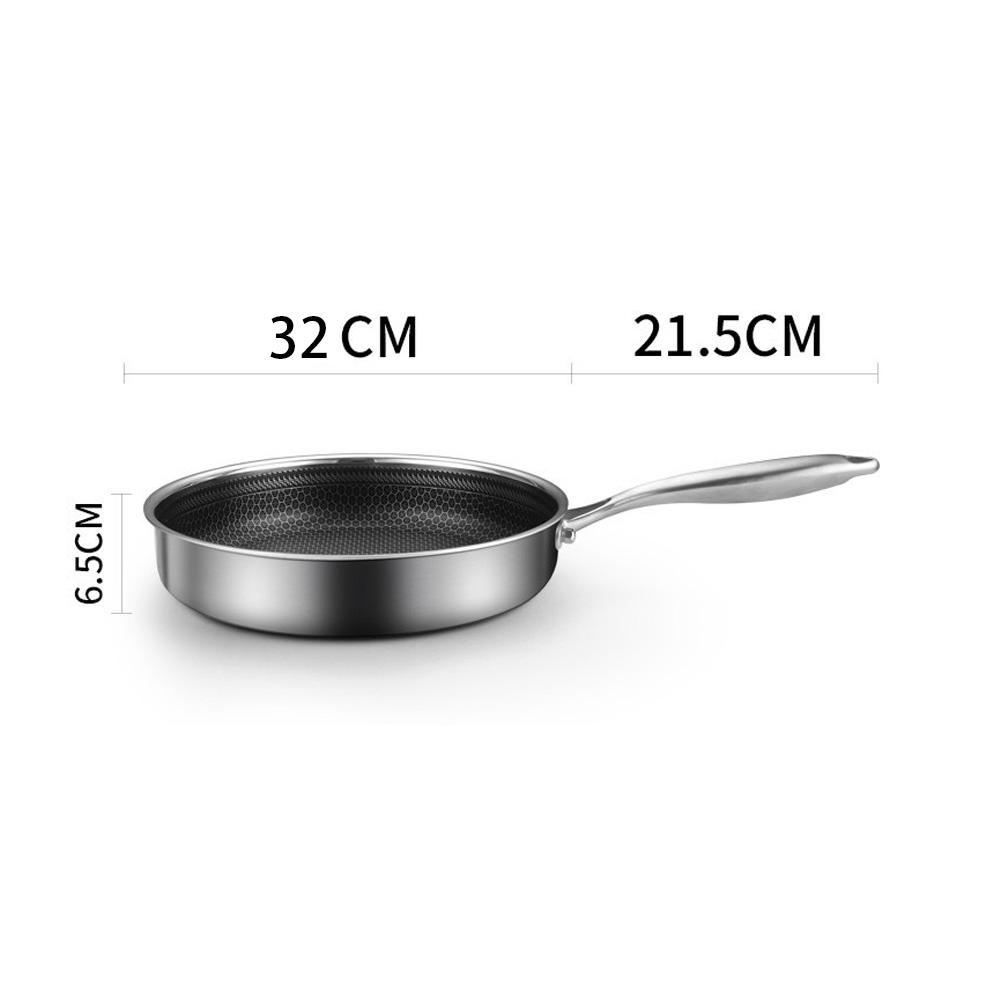 316 Stainless Steel Frying Pan Non - Stick Cooking Frypan Cookware 32cm Honeycomb Single Sided without lid - Home & Garden > Kitchenware - Rivercity House & Home Co. (ABN 18 642 972 209) - Affordable Modern Furniture Australia