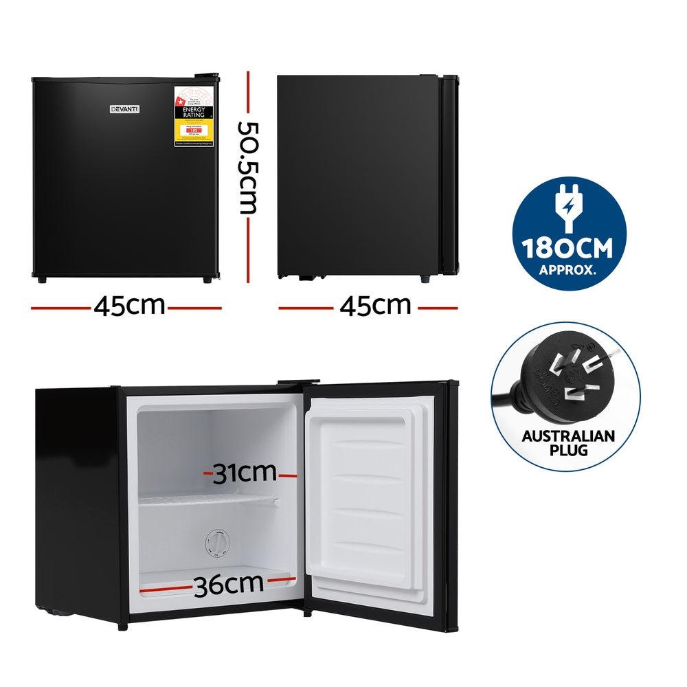 31L Small Upright Freezer Vertical Freezer Black - Appliances > Fridges & Freezers > Freezers - Rivercity House & Home Co. (ABN 18 642 972 209) - Affordable Modern Furniture Australia