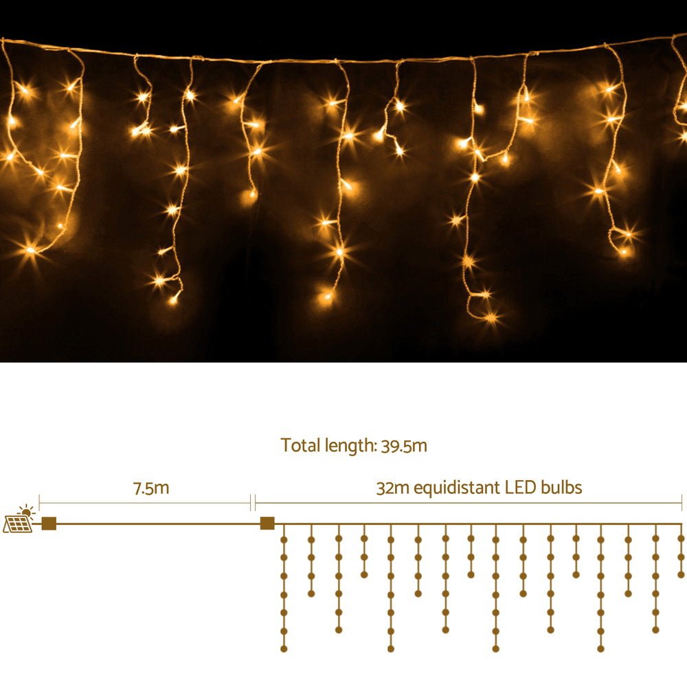 32M Christmas Lights Icicle String Light 960 LED Decor Warm White - Occasions > Christmas > Outdoor Decorations & Lights - Rivercity House & Home Co. (ABN 18 642 972 209) - Affordable Modern Furniture Australia