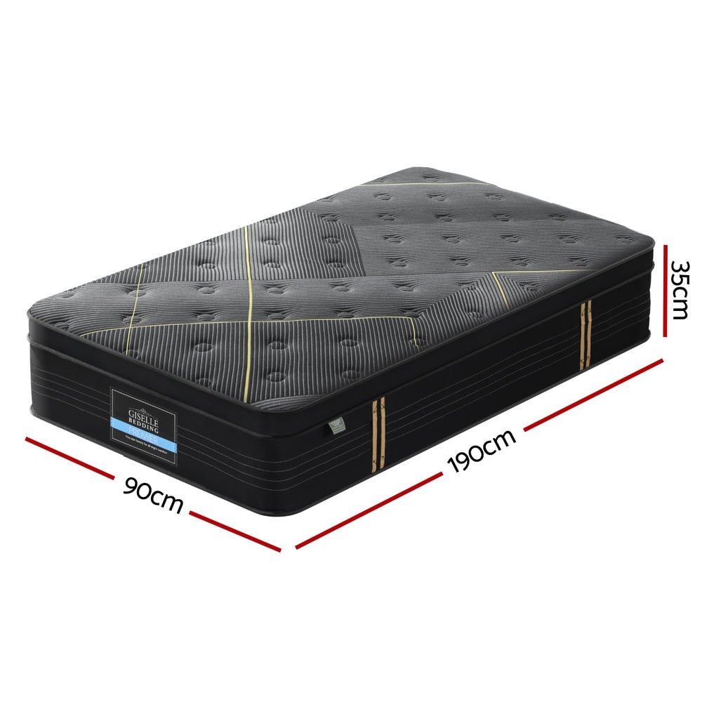 35cm Single Bed Bamboo Pocket Firm Foam - Furniture > Mattresses > Single Mattress - Rivercity House & Home Co. (ABN 18 642 972 209) - Affordable Modern Furniture Australia