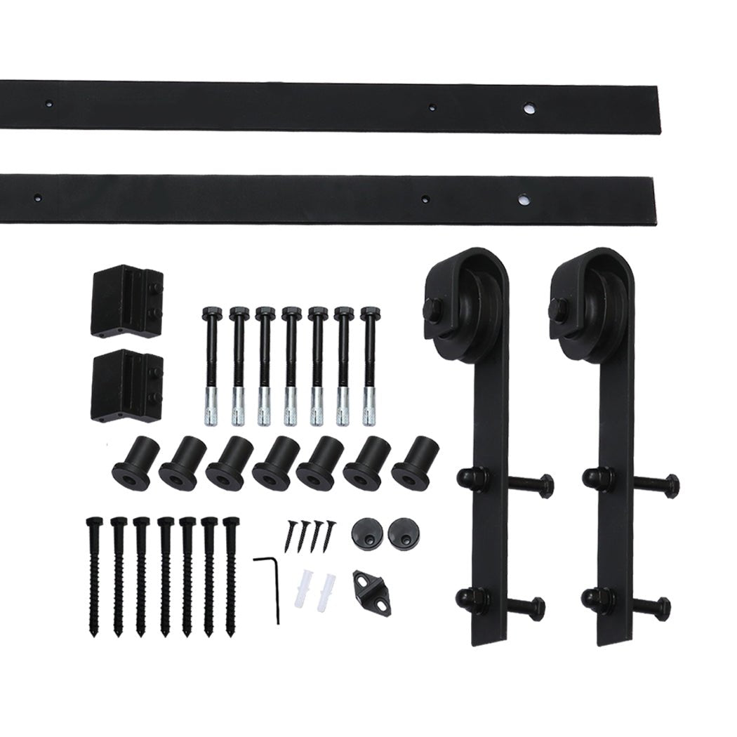 3M Antique Classic Double Sliding Barn Door Kit - Black - Rivercity House & Home Co. (ABN 18 642 972 209) - Affordable Modern Furniture Australia