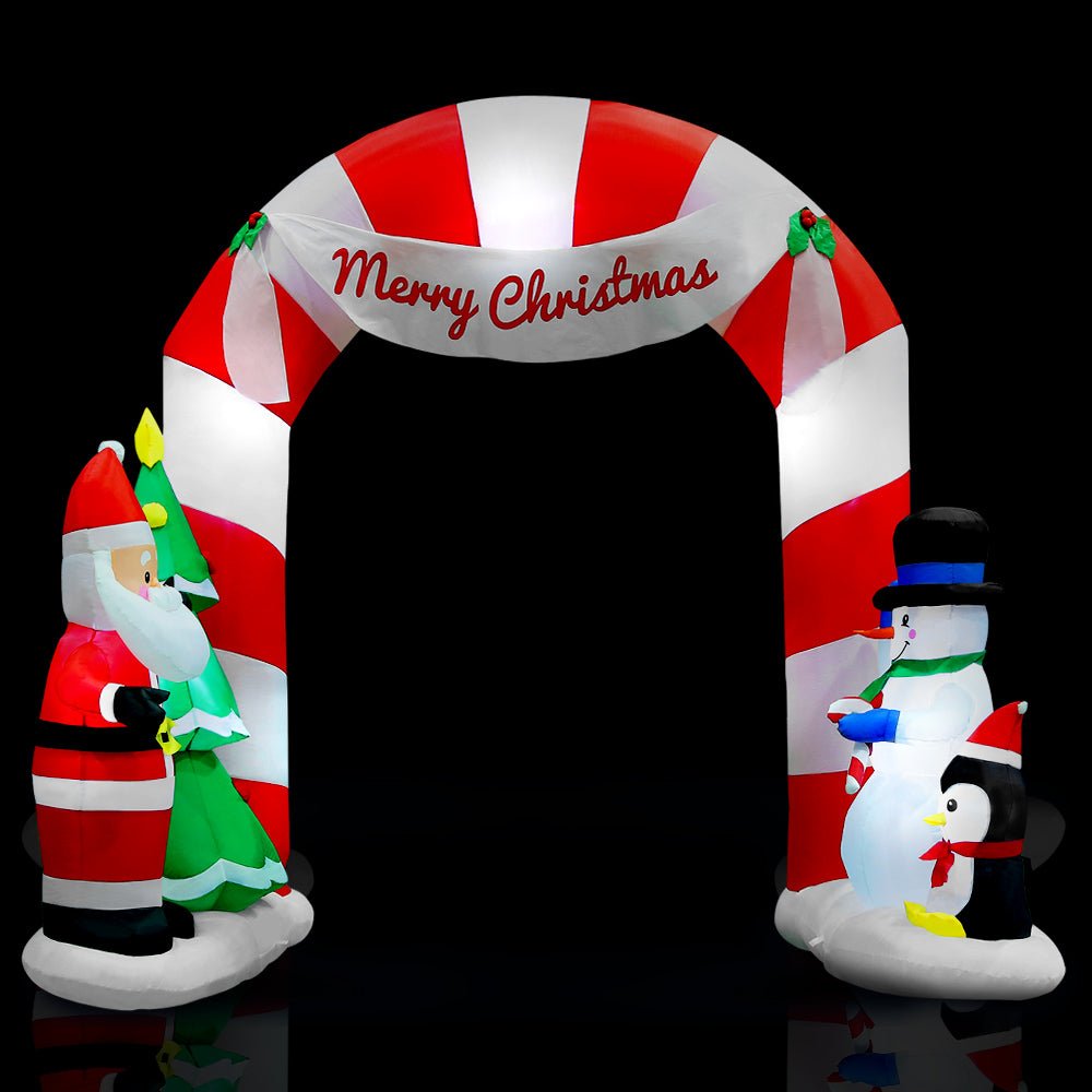 3M Christmas Inflatable Archway with Santa Xmas Decor LED - Occasions - Rivercity House & Home Co. (ABN 18 642 972 209) - Affordable Modern Furniture Australia