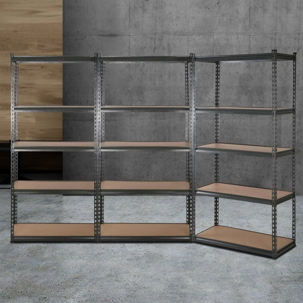 3x1.8M 5 - Shelves Steel Warehouse Shelving Racking Garage Storage Rack Grey - Tools > Tools Storage > Wall Storage Racks - Rivercity House & Home Co. (ABN 18 642 972 209) - Affordable Modern Furniture Australia