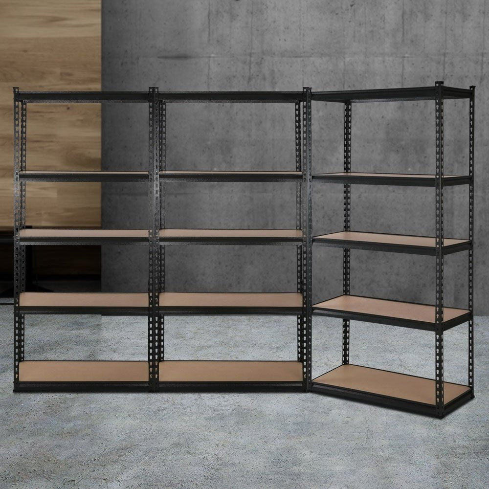 3x1.8M Garage Shelving Warehouse Rack Pallet Racking Storage Shelve Black - Tools > Tools Storage > Wall Storage Racks - Rivercity House & Home Co. (ABN 18 642 972 209) - Affordable Modern Furniture Australia