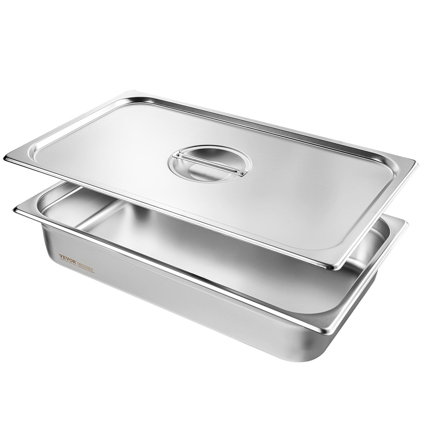 4 Pack Hotel Pans, Full Size Anti - Jam Steam Pan with Lid, 0.8mm Thick Stainless Steel Steam Table Pan, 4 - Inch Deep Commercial Table Pan, Catering Storage Food Pan, for Industrial & Scientific - Home & Garden > Kitchenware > Food Storage - Rivercity House & Home Co. (ABN 18 642 972 209) - Affordable Modern Furniture Australia