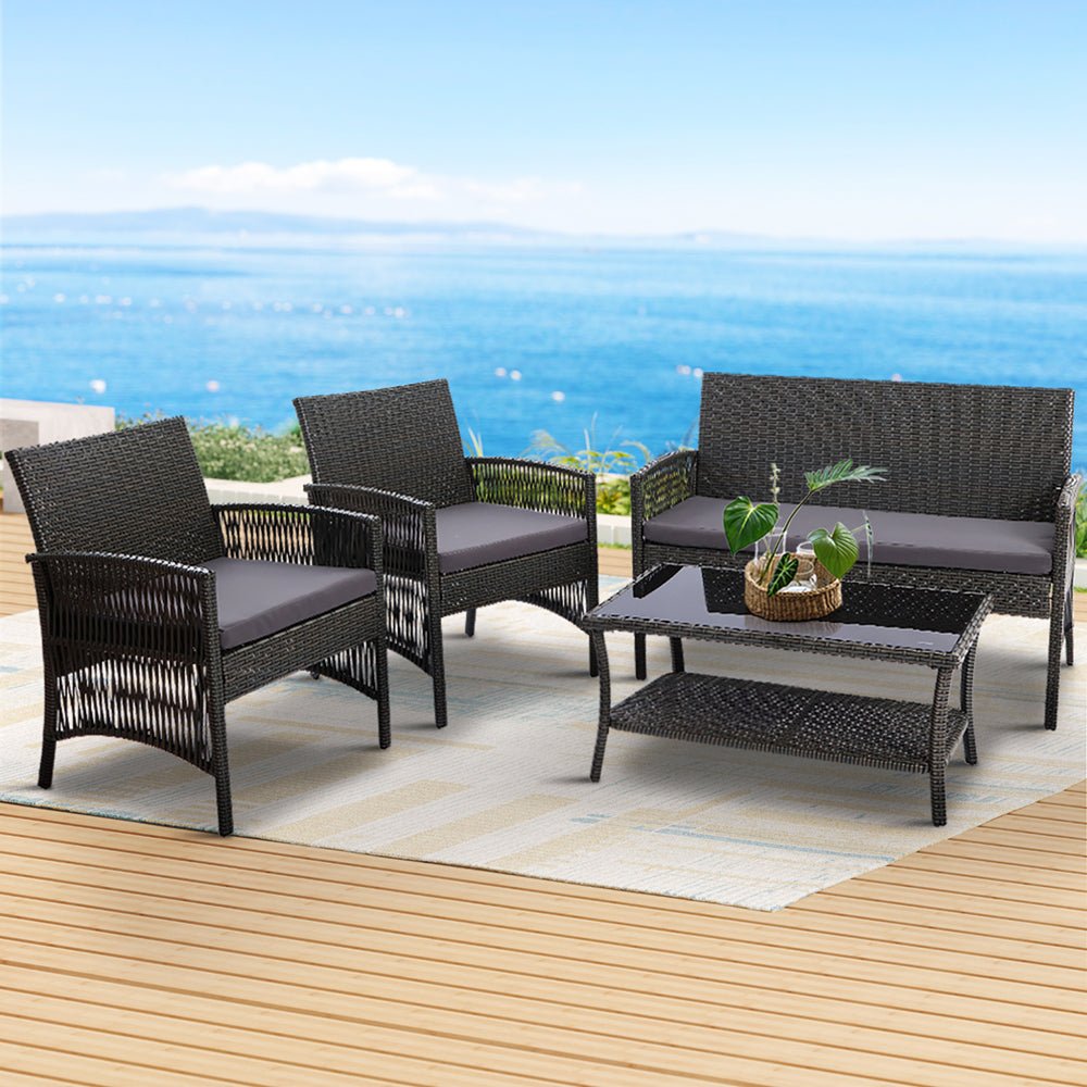 4 Piece Harp Table & Chairs Set - Furniture - Rivercity House & Home Co. (ABN 18 642 972 209) - Affordable Modern Furniture Australia