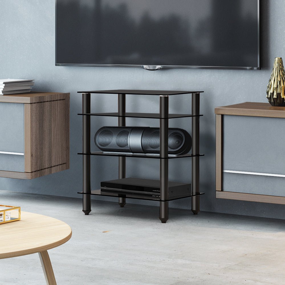4 Tier TV Media Stand - Rivercity House & Home Co. (ABN 18 642 972 209) - Affordable Modern Furniture Australia