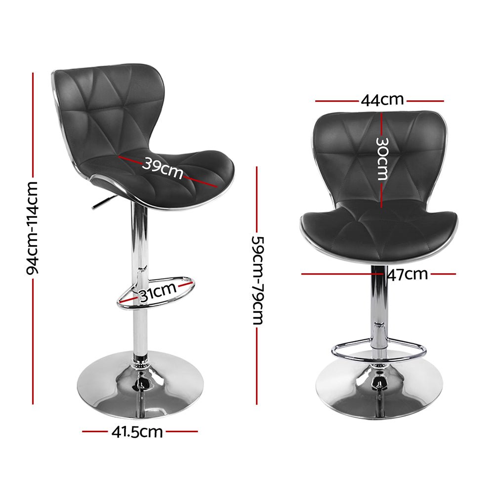 4 x Ruby Bar Stools Black - Rivercity House & Home Co. (ABN 18 642 972 209) - Affordable Modern Furniture Australia