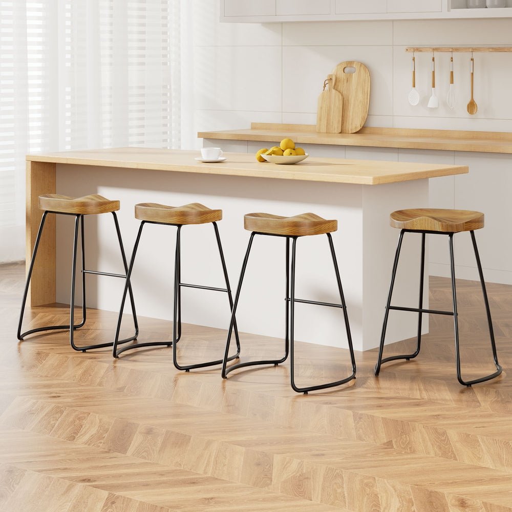 4 x Vintage Tractor Stool Bar Stools - 65cm - Rivercity House & Home Co. (ABN 18 642 972 209) - Affordable Modern Furniture Australia