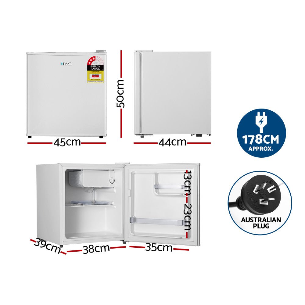 48L Bar Fridge White - Appliances > Fridges & Freezers > Fridges - Rivercity House & Home Co. (ABN 18 642 972 209) - Affordable Modern Furniture Australia