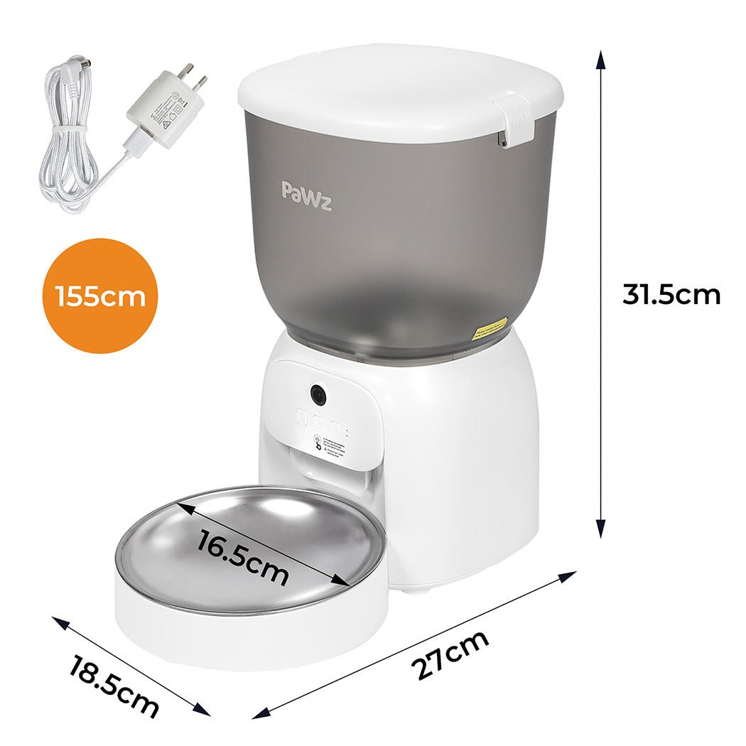 4L Automatic WiFi Pet Feeder with Camera and App Control - White - Rivercity House & Home Co. (ABN 18 642 972 209) - Affordable Modern Furniture Australia