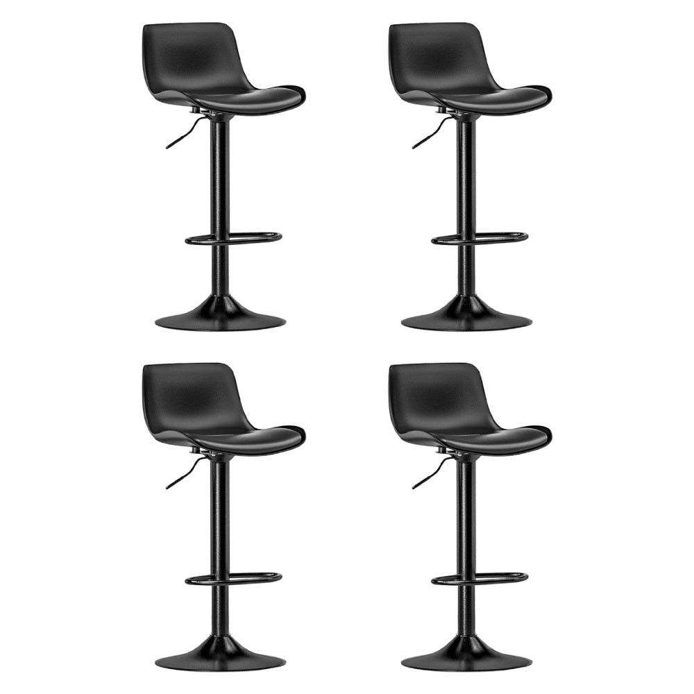 4x Bar Stools Padded Seat Gas Lift Black - Furniture > Bar Stools & Chairs > Massage Chairs - Rivercity House & Home Co. (ABN 18 642 972 209) - Affordable Modern Furniture Australia