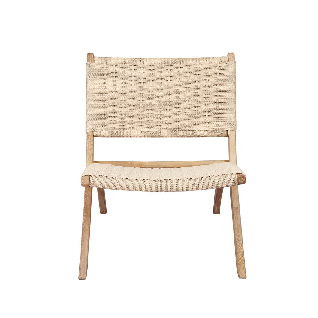 4x Foldable Accent Recliner Chair - Natural - Rivercity House & Home Co. (ABN 18 642 972 209) - Affordable Modern Furniture Australia