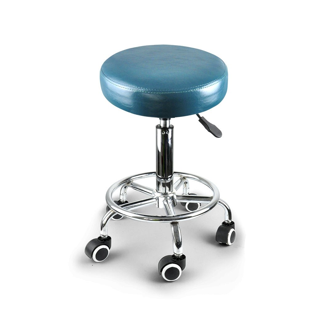 4x Swivel Barstool Salon Hairdressing Stools - Teal - Rivercity House & Home Co. (ABN 18 642 972 209) - Affordable Modern Furniture Australia