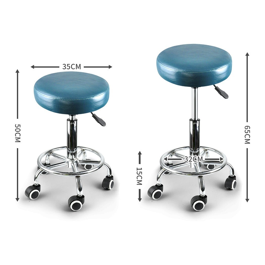 4x Swivel Barstool Salon Hairdressing Stools - Teal - Rivercity House & Home Co. (ABN 18 642 972 209) - Affordable Modern Furniture Australia