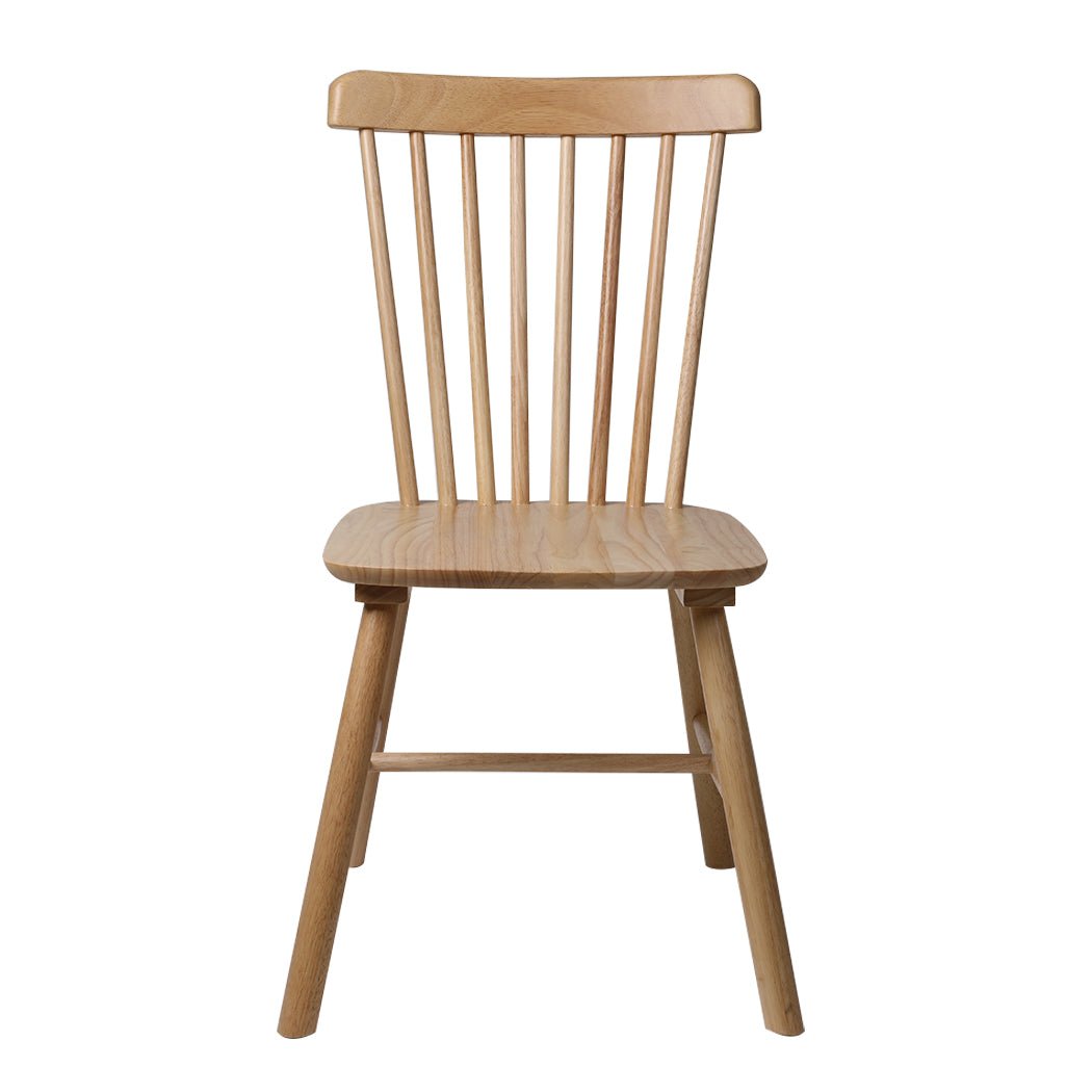 4x Windsor Dining Chairs Solid Oak Kitchen - Oak - Rivercity House & Home Co. (ABN 18 642 972 209) - Affordable Modern Furniture Australia