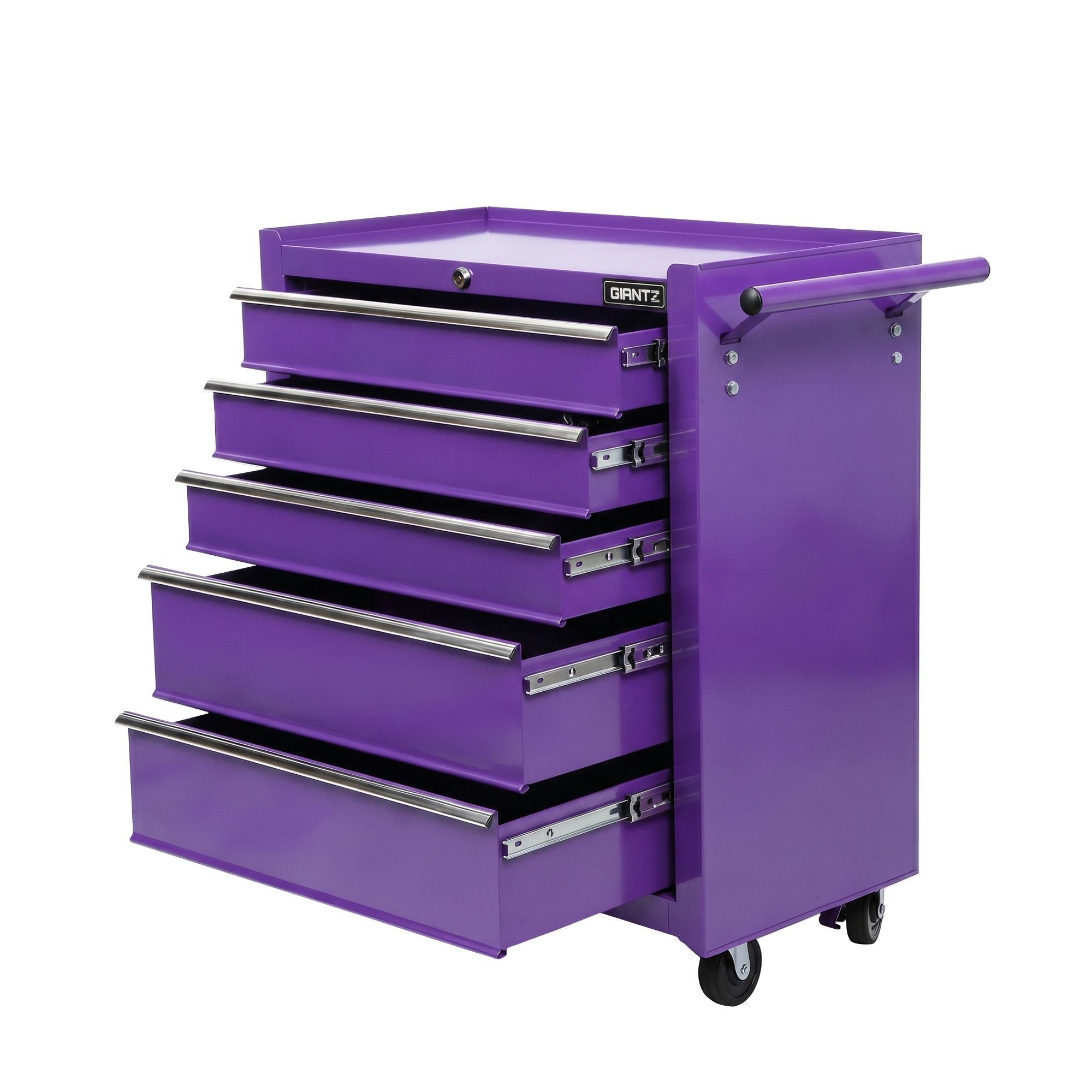 5 Drawer Tool Chest Trolley Cabinet Toolbox Heavy Duty Garage Storage Organiser Purple - Tools > Tools Storage > Utility Trolleys - Rivercity House & Home Co. (ABN 18 642 972 209) - Affordable Modern Furniture Australia