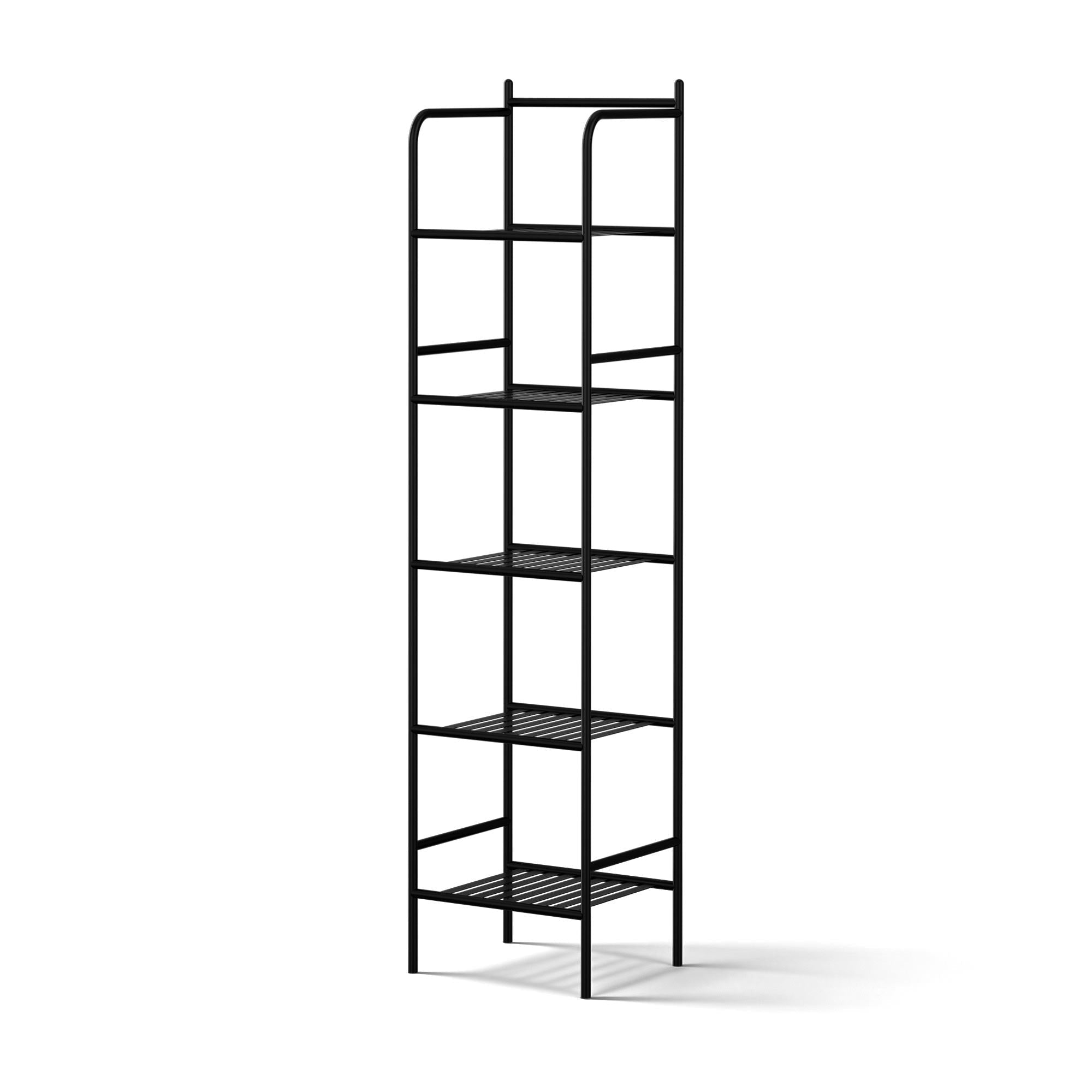 5 Tier Floor Standing Corner Shower Caddy Bathroom Organizer Black - Furniture > Bathroom > Bathroom Cabinets, Cupboards & Storage - Rivercity House & Home Co. (ABN 18 642 972 209) - Affordable Modern Furniture Australia