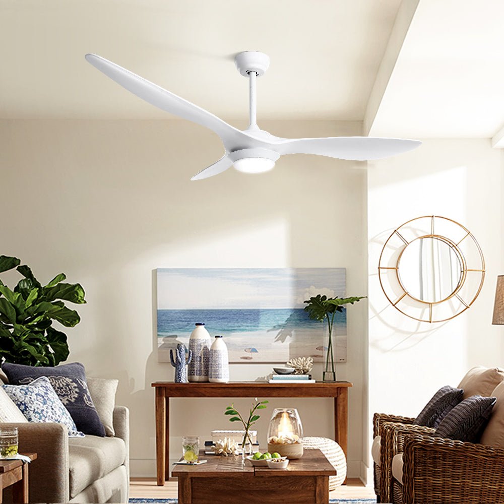 52'' Ceiling Fan With Light Remote DC Motor 3 Blades 1300mm - Rivercity House & Home Co. (ABN 18 642 972 209) - Affordable Modern Furniture Australia