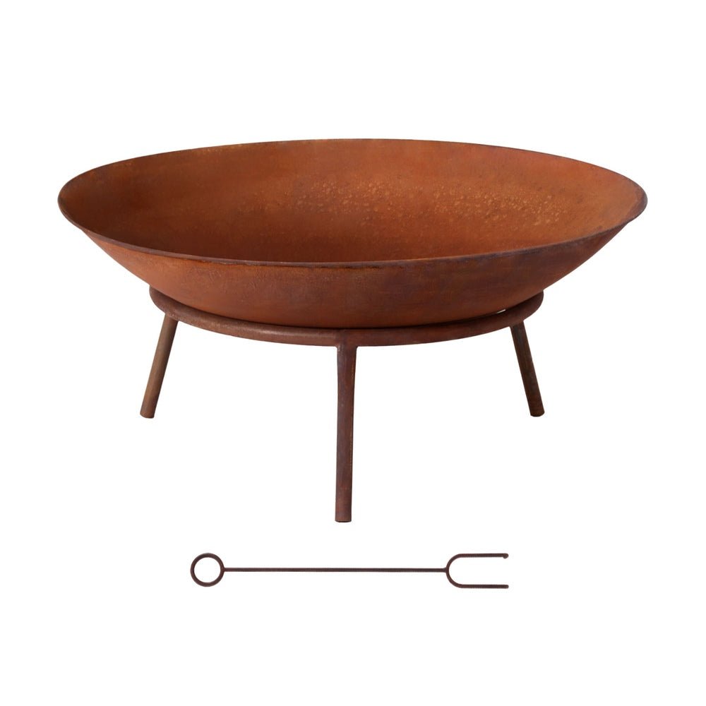 56cm Fire Pit Iron Rustic Bowl Outdoor - Home & Garden > Firepits > Fire Pits - Rivercity House & Home Co. (ABN 18 642 972 209) - Affordable Modern Furniture Australia