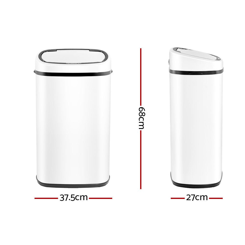 58L Motion Sensor Bin Rubbish Automatic White - Home & Garden > Kitchen Bins > Automatic Bins - Rivercity House & Home Co. (ABN 18 642 972 209) - Affordable Modern Furniture Australia