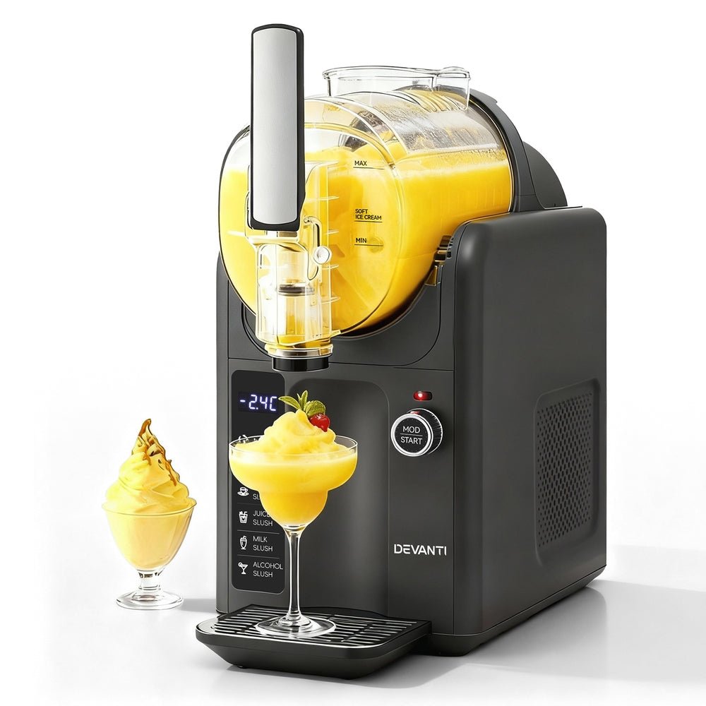 5in1 Slushie Machine Ice Cream Maker 2L Grey - Appliances > Kitchen Appliances > Ice Makers - Rivercity House & Home Co. (ABN 18 642 972 209) - Affordable Modern Furniture Australia