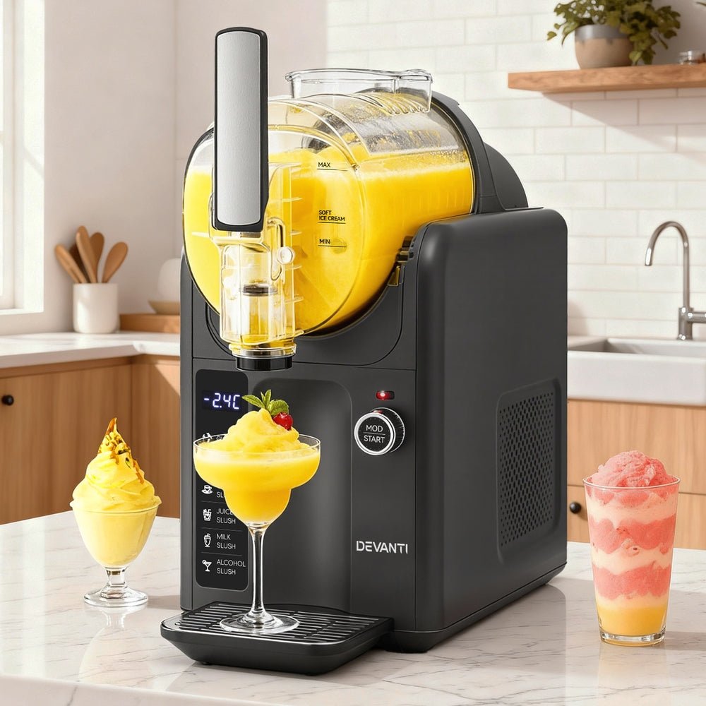5in1 Slushie Machine Ice Cream Maker 2L Grey - Appliances > Kitchen Appliances > Ice Makers - Rivercity House & Home Co. (ABN 18 642 972 209) - Affordable Modern Furniture Australia