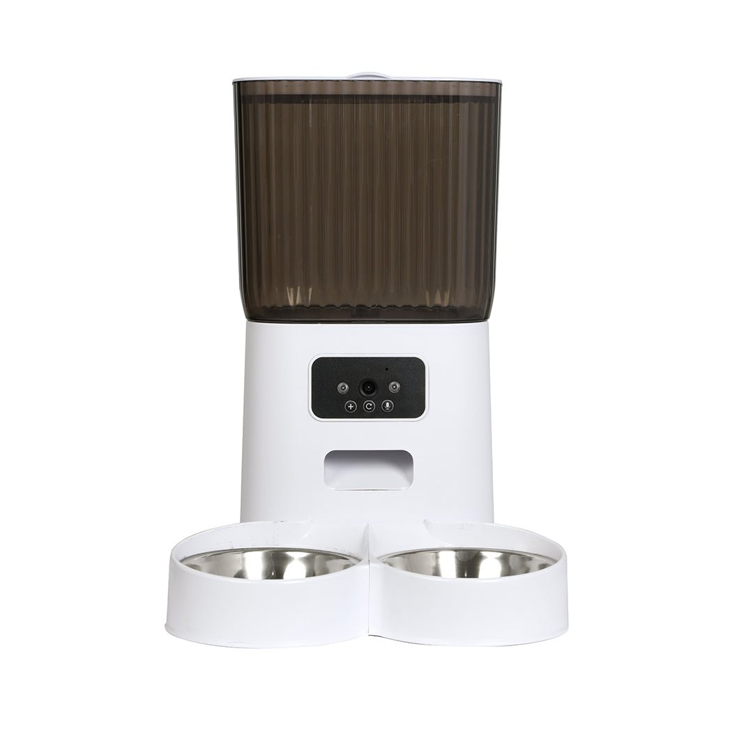 5L Automatic Wi - Fi Pet Feeder with Camera and Two - Way Audio - White - Rivercity House & Home Co. (ABN 18 642 972 209) - Affordable Modern Furniture Australia