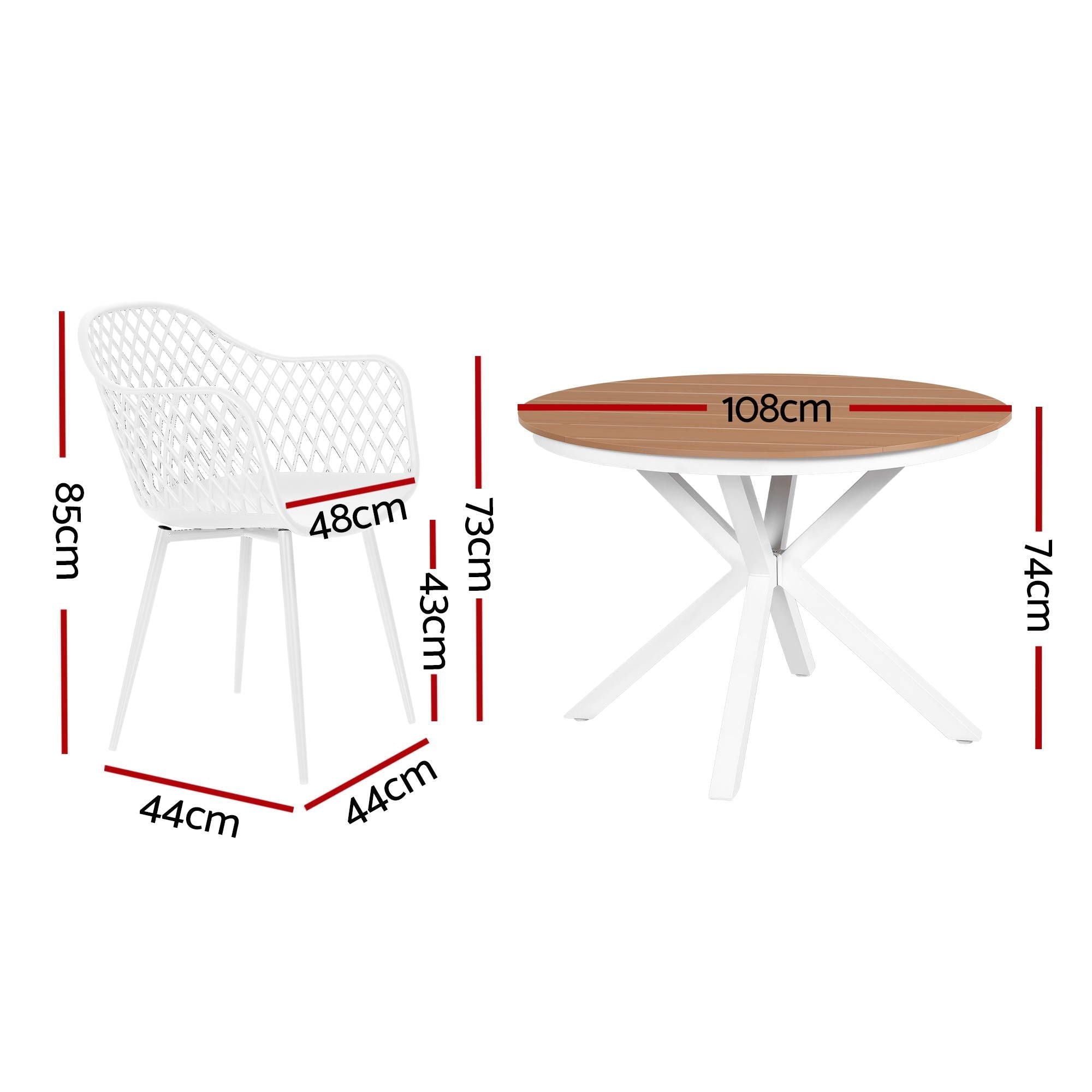 5PCS Outdoor Dining Set Table and Chairs Patio Garden Furniture Diamond - Furniture > Outdoor > Outdoor Dining Sets - Rivercity House & Home Co. (ABN 18 642 972 209) - Affordable Modern Furniture Australia