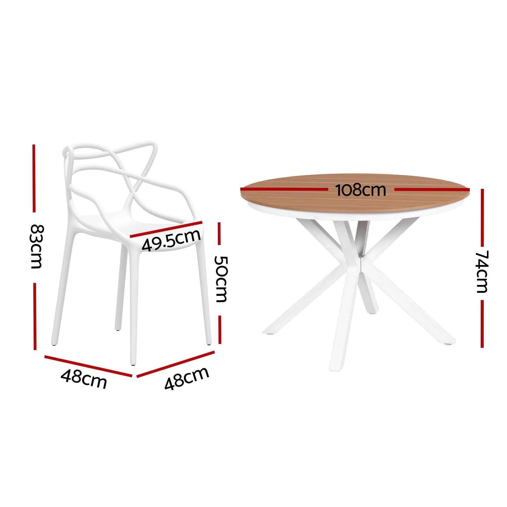 5PCS Outdoor Dining Set Table and Chairs Patio Garden Furniture Entwine - Furniture > Outdoor > Outdoor Dining Sets - Rivercity House & Home Co. (ABN 18 642 972 209) - Affordable Modern Furniture Australia