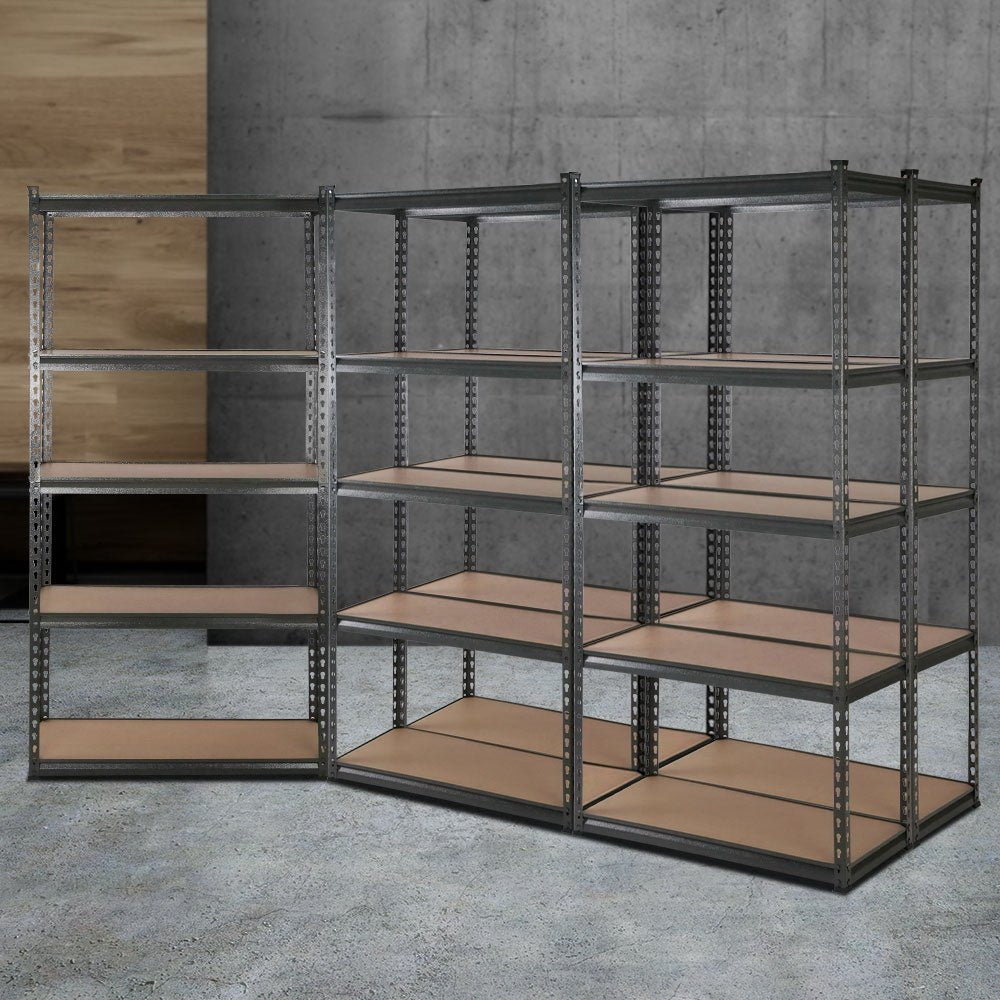 5x1.8M Garage Shelving Warehouse Rack Pallet Racking Storage Charcoal - Tools > Tools Storage > Wall Storage Racks - Rivercity House & Home Co. (ABN 18 642 972 209) - Affordable Modern Furniture Australia