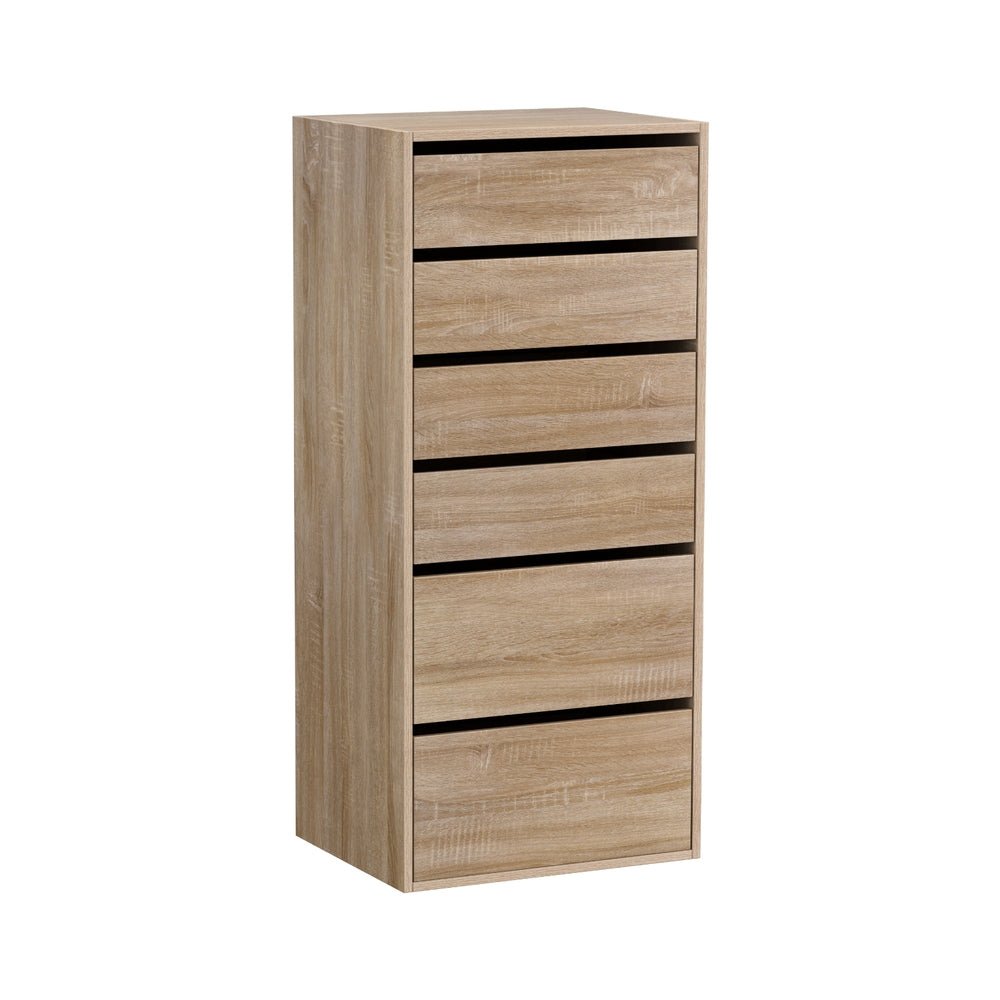 6 Chest of Drawers Dresser Tallboy Pine - Furniture > Bedroom > Dressers - Rivercity House & Home Co. (ABN 18 642 972 209) - Affordable Modern Furniture Australia