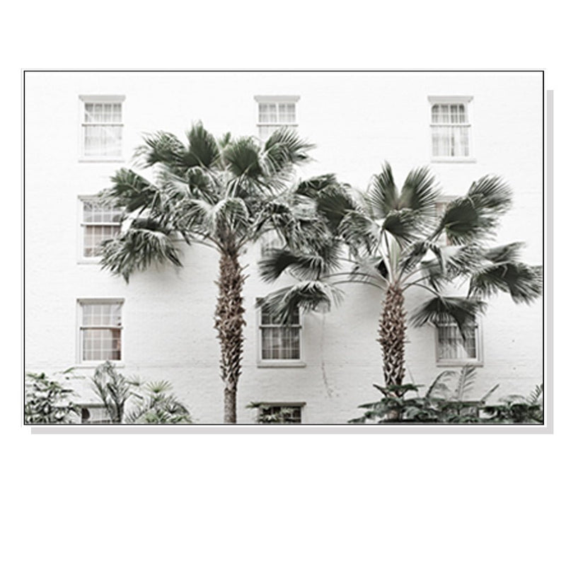 60cmx90cm Palm Tree White Frame Canvas Wall Art - Home & Garden > Wall Art - Rivercity House & Home Co. (ABN 18 642 972 209) - Affordable Modern Furniture Australia