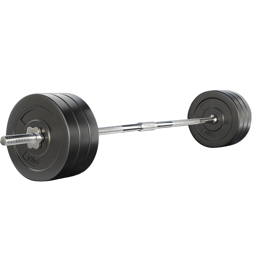 68kg Barbell Set with 168cm Barbell Bar - Rubber Coated - Sports & Fitness > Exercise, Gym & Fitness > Exercise Benches - Rivercity House & Home Co. (ABN 18 642 972 209) - Affordable Modern Furniture Australia
