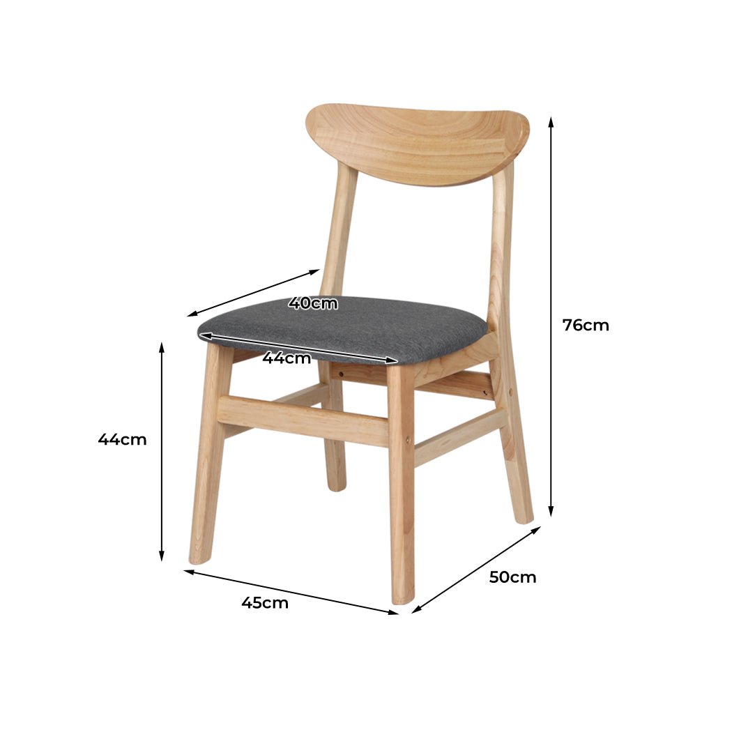 6x Dining Chairs Kitchen Chair with Linen Upholstery - Natural - Rivercity House & Home Co. (ABN 18 642 972 209) - Affordable Modern Furniture Australia