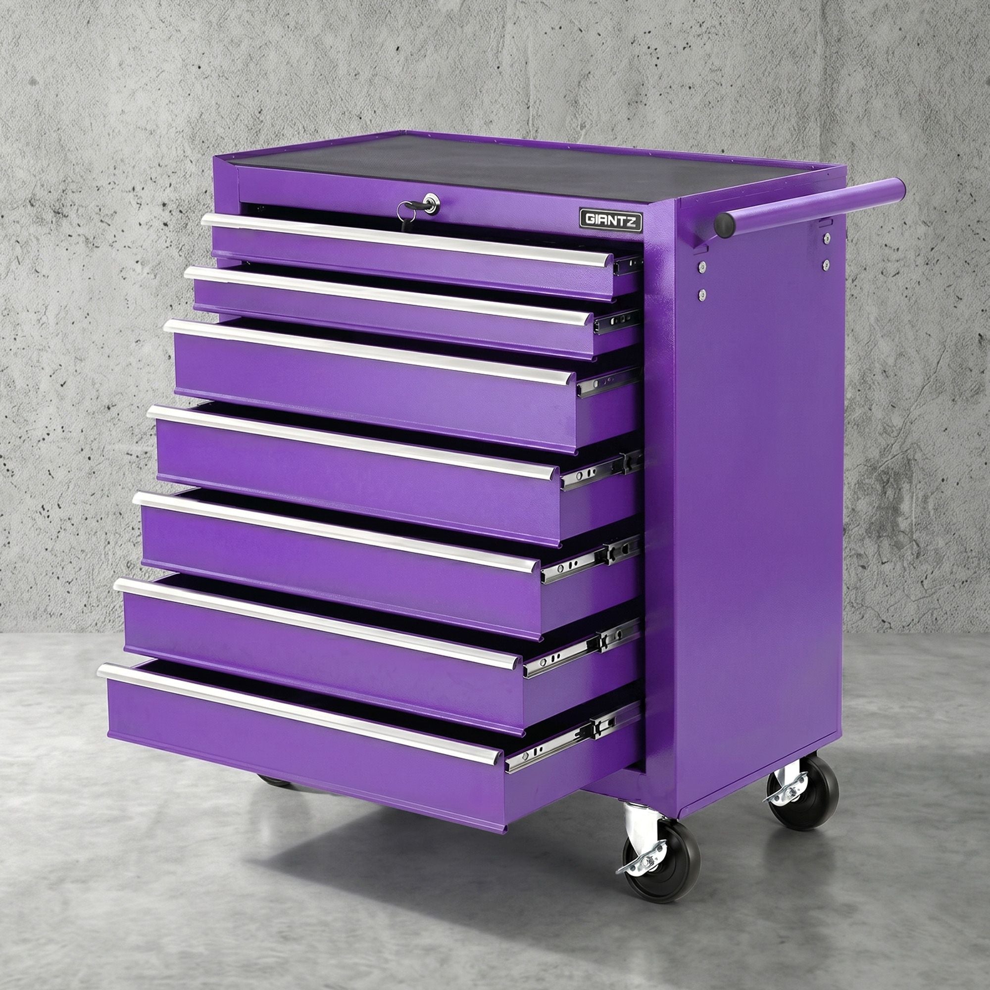 7-Drawer Tool Chest Trolley Cabinet Toolbox Heavy Duty Garage Storage Organiser Purple - Tools > Tools Storage > Tool Boxes - Rivercity House & Home Co. (ABN 18 642 972 209) - Affordable Modern Furniture Australia