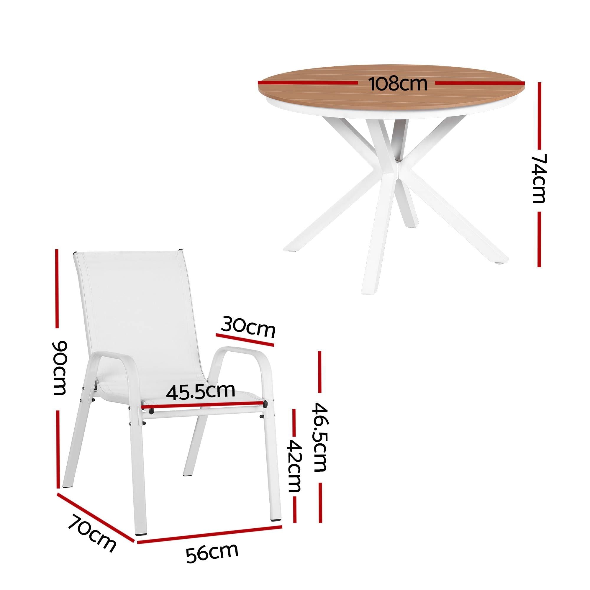 7PCS Outdoor Dining Set Table and Chairs Patio Garden Furniture Steel - Furniture > Outdoor > Outdoor Dining Sets - Rivercity House & Home Co. (ABN 18 642 972 209) - Affordable Modern Furniture Australia