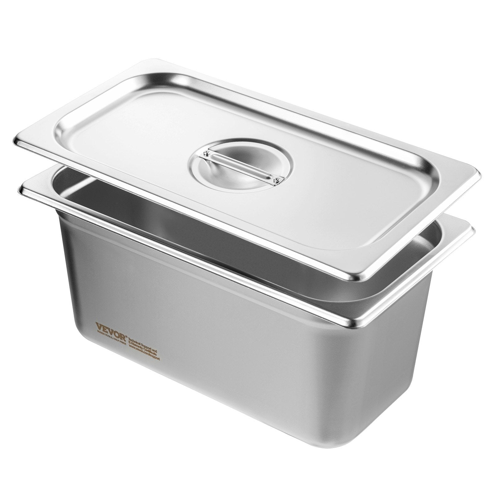8 Pack Hotel Pans, 1/3 Size Anti - Jam Steam Pan with Lid, 0.8mm Thick Stainless Steel Steam Table Pan, 6 - Inch Deep Commercial Table Pan, Catering Storage Food Pan, for Industrial & Scientific - Home & Garden > Kitchenware > Food Storage - Rivercity House & Home Co. (ABN 18 642 972 209) - Affordable Modern Furniture Australia