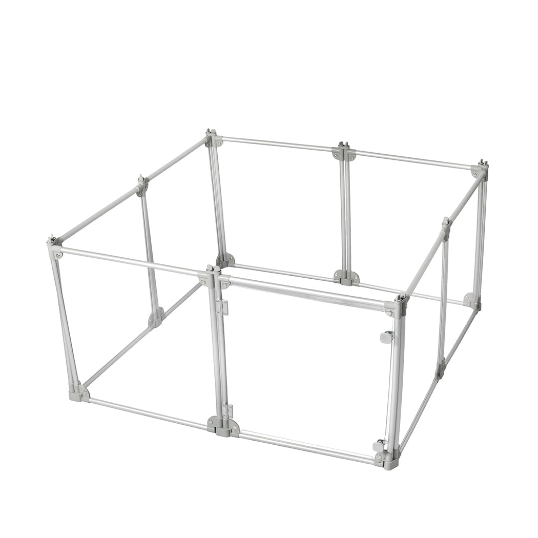 8 - Panel Transparent Acrylic Folding Dog Playpen Fence - Grey - Rivercity House & Home Co. (ABN 18 642 972 209) - Affordable Modern Furniture Australia