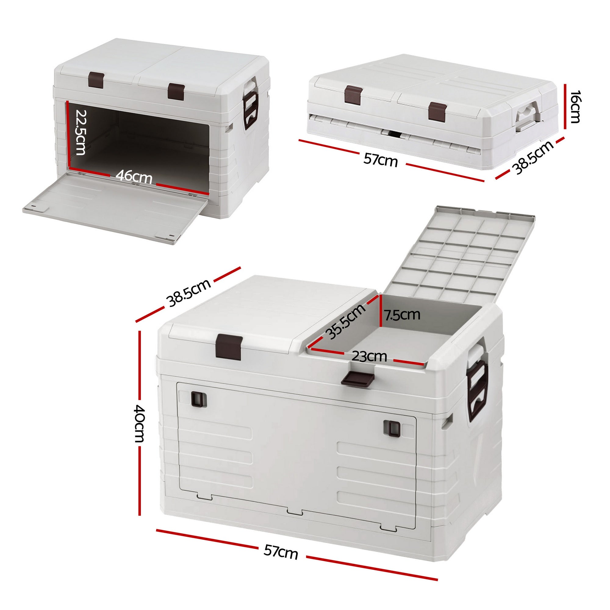 80L Outdoor Storage Box Foldable Camping Collapsible Bins Organizer - Furniture > Outdoor > Outdoor Storage Boxes - Rivercity House & Home Co. (ABN 18 642 972 209) - Affordable Modern Furniture Australia