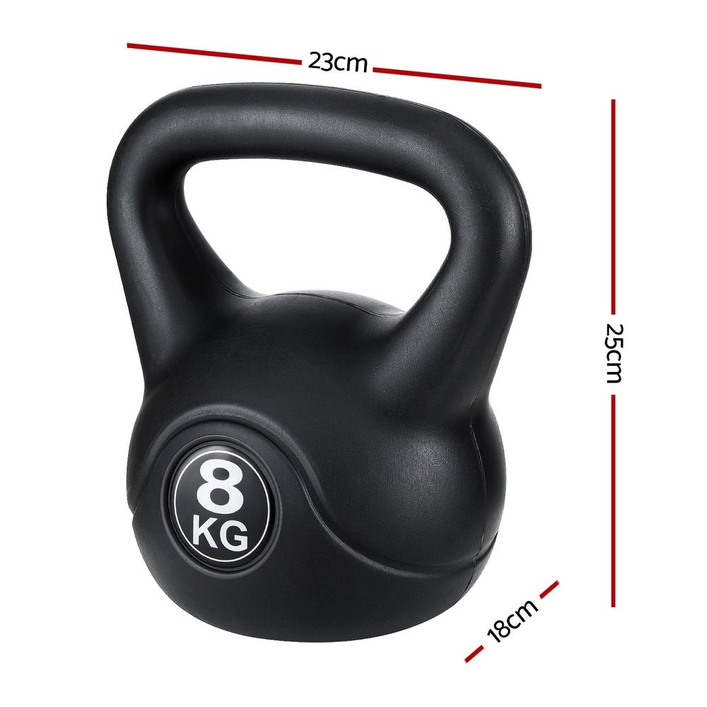 8kg Kettlebell for Weight Lifting and Gym Workouts - Black - Sports & Fitness > Exercise, Gym & Fitness > Free Weights - Rivercity House & Home Co. (ABN 18 642 972 209) - Affordable Modern Furniture Australia