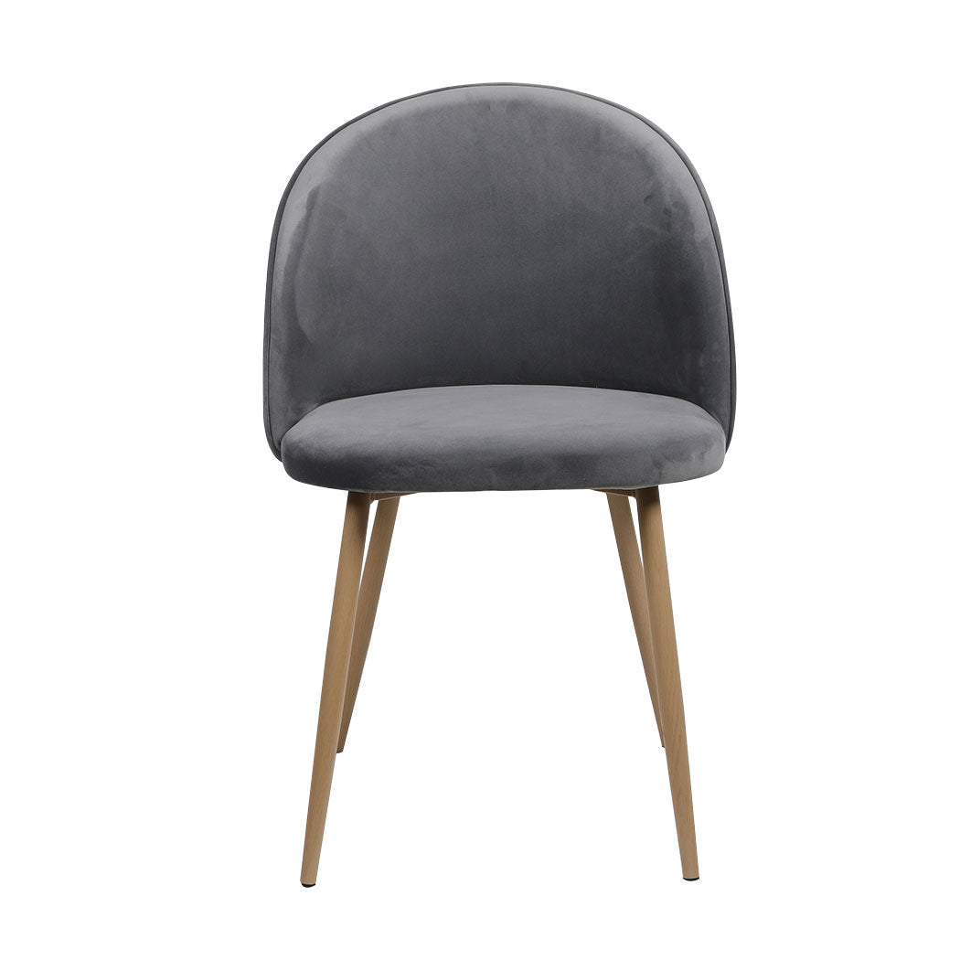 8x French Provincial Dining Chairs with Velvet Seat - Grey - Rivercity House & Home Co. (ABN 18 642 972 209) - Affordable Modern Furniture Australia