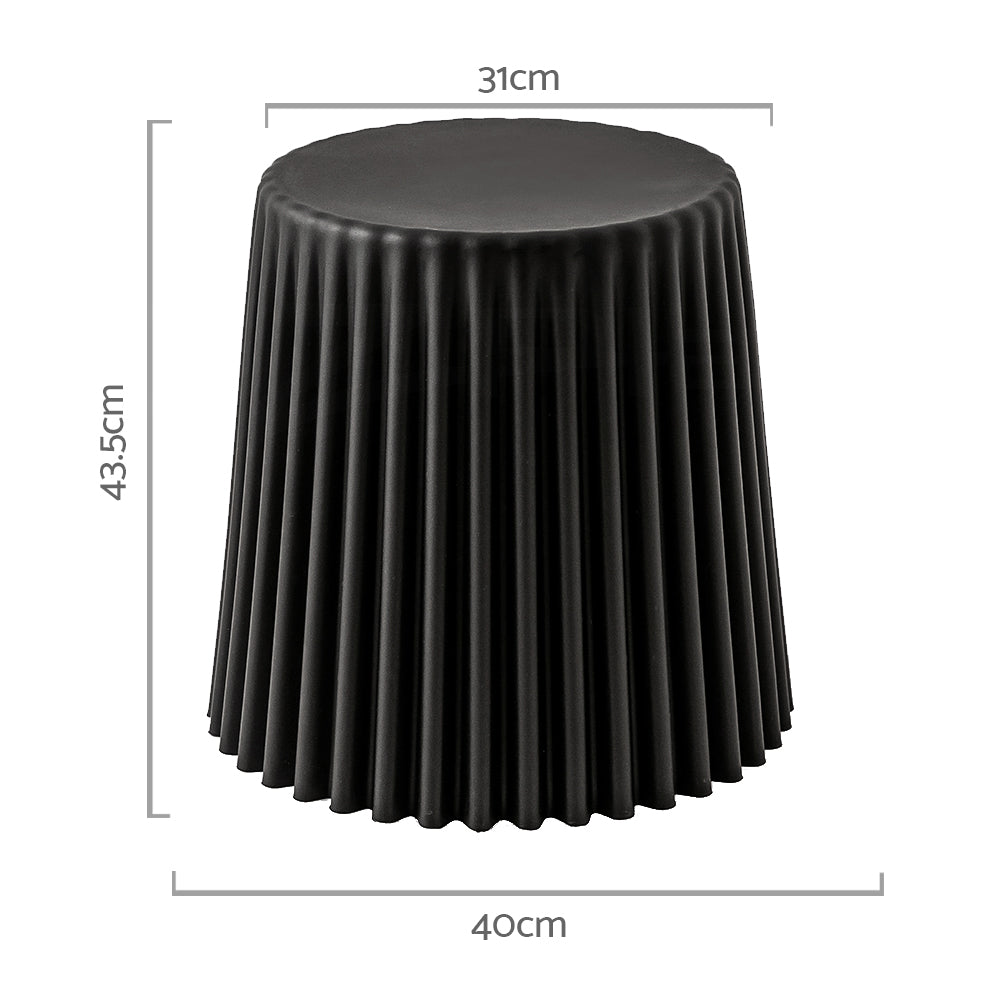 Set of 2 Cupcake Stools Black