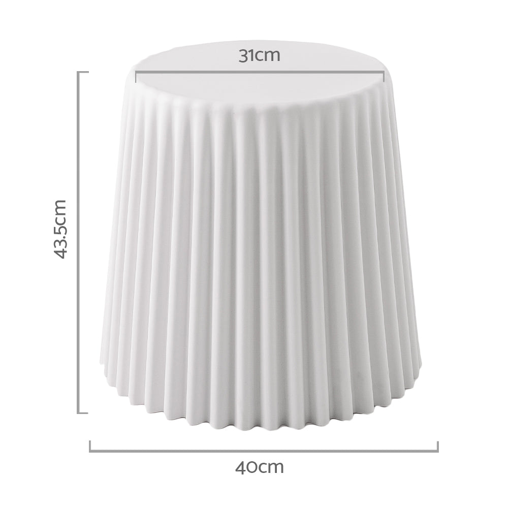 Set of 2 Cupcake Stools White