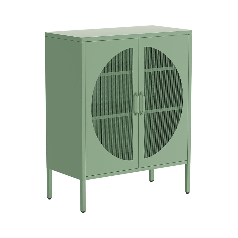 Elsa Buffet Sideboard Metal Locker Display Cabinet Green