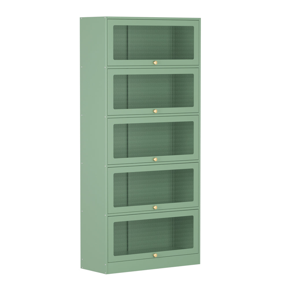 Elia Metal Locker Style Storage Cabinet Sideboard Green