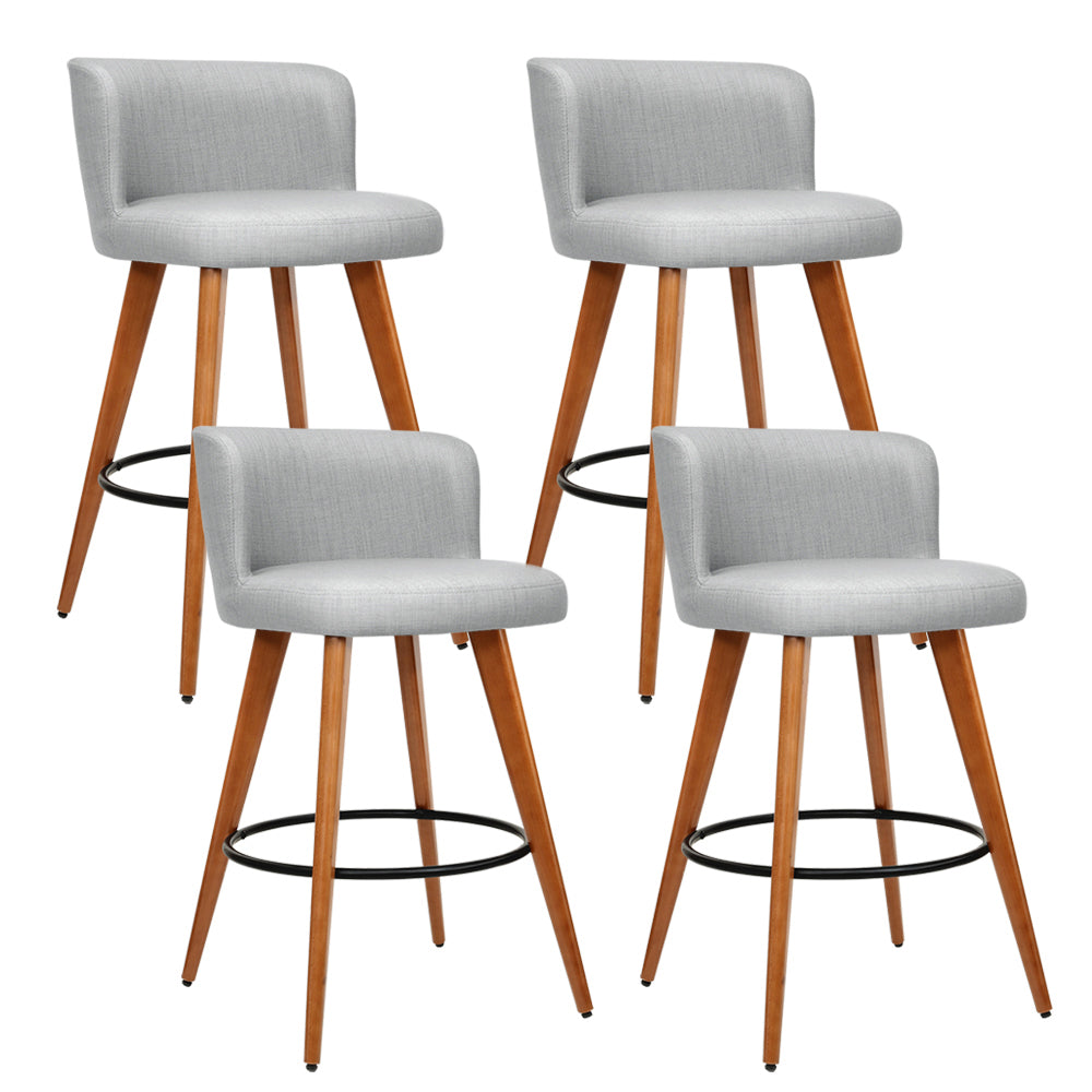 Set of 4 discount grey bar stools