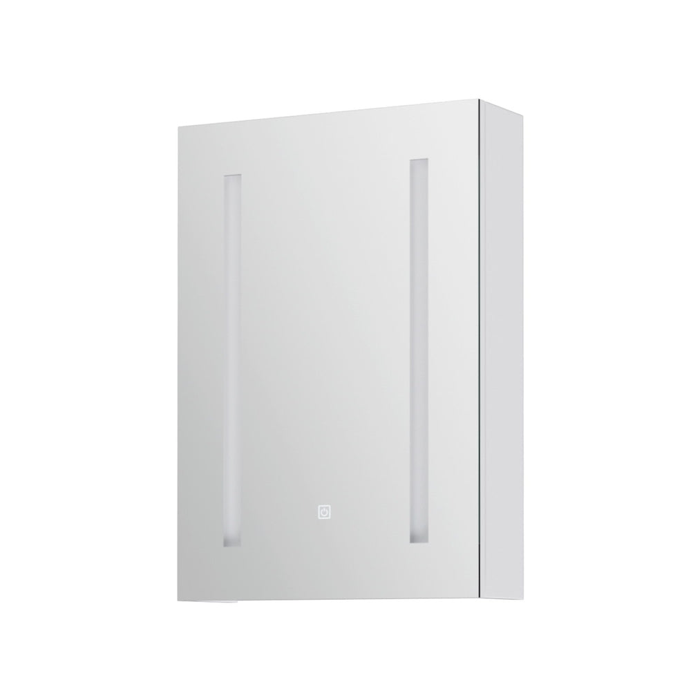 Bathroom Mirror Wall Cabinet LED Light Medicine Makeup Storage Shelves Organiser